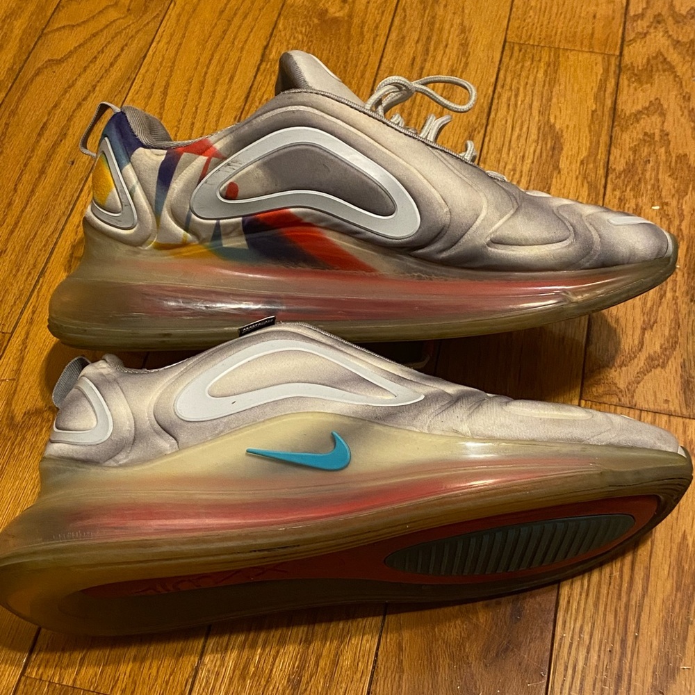 Men's Nike Air Max 720 'Pride' 2019 Wolf Gray Teal Nebula‎ Pink AO2924-011 Sz 12